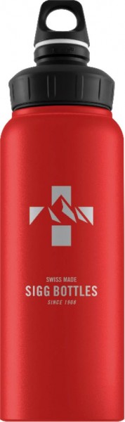 SIGG Trinkflasche WMB Swiss Emblem Red Touch, 1 L