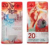 Magnet Schweizer Banknote CHF 20.-, 9 x 4.5 cm