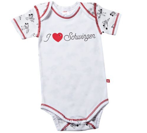 Baby-Body "I Love Schwinger", kurzarm, weiss