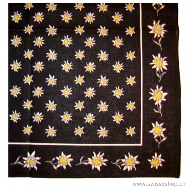 Nickituch Edelweiss, 55 x 55 cm, 100 % Baumwolle